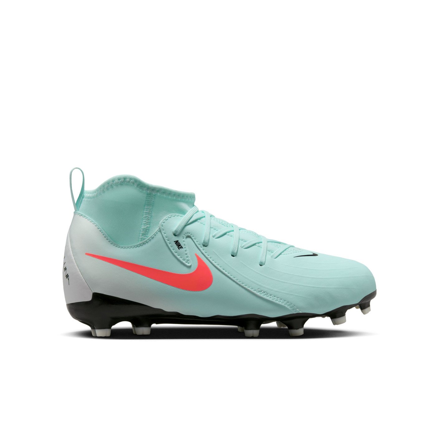 Nike Phantom Luna Academy II Gras / Kunstgras Voetbalschoenen (MG) Kids Mintgroen Rood Zwart