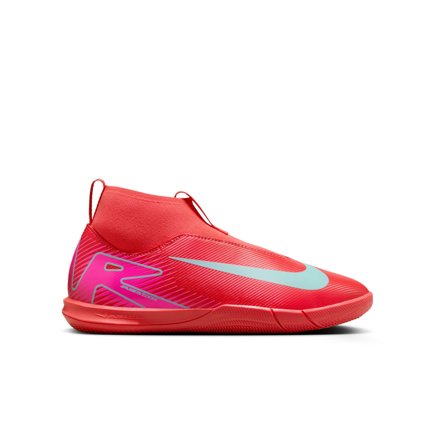 Nike Zoom Mercurial Superfly Academy 10 Indoor Football Shoes (IN) Kids Red Turquoise Pink