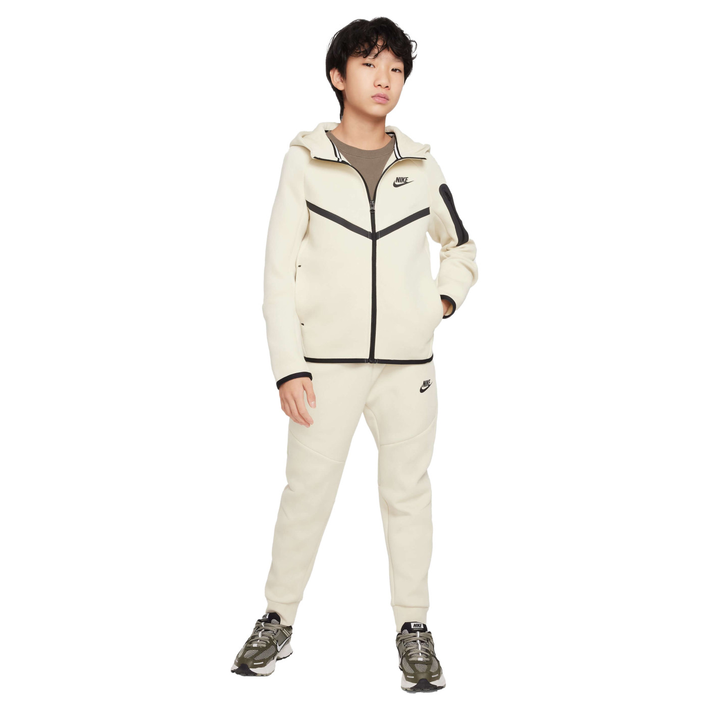 Nike Tech Fleece Sportswear Tracksuit Kids Off White Black