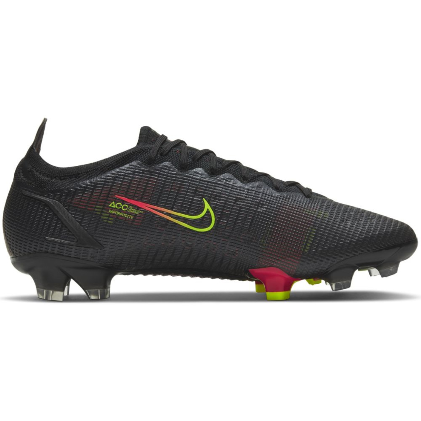 Nike Mercurial Vapor 14 Elite Grass Football Boots FG Black Yellow KNVBshop