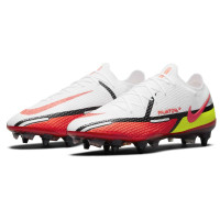 Nike Phantom GT 2 Elite Ijzeren-Nop Voetbalschoenen (SG) Anti-Clog Wit Rood Geel