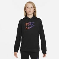 Nike Mbappé Training Hoodie Kids Black Bright Red