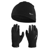 Nike Fleece Handschoenen en Muts Set Zwart Zilver - KNVBshop.nl