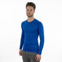 Nike Pro Combat Hypercool Long Sleeve Compression (Blue)