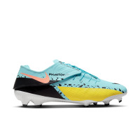 Nike Phantom Academy GT2 FlyEase Gras / Kunstgras Voetbalschoenen (MG) Blauw Zwart Geel