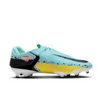 Nike Phantom Academy GT2 FlyEase Gras / Kunstgras Voetbalschoenen (MG) Blauw Zwart Geel