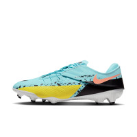 Nike Phantom Academy GT2 FlyEase Gras / Kunstgras Voetbalschoenen (MG) Blauw Zwart Geel