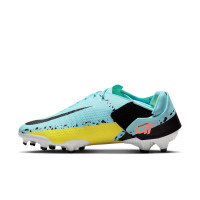 Nike Phantom Academy GT2 FlyEase Gras / Kunstgras Voetbalschoenen (MG) Blauw Zwart Geel