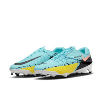 Nike Phantom Academy GT2 FlyEase Gras / Kunstgras Voetbalschoenen (MG) Blauw Zwart Geel