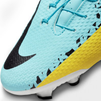 Nike Phantom Academy GT2 FlyEase Gras / Kunstgras Voetbalschoenen (MG) Blauw Zwart Geel