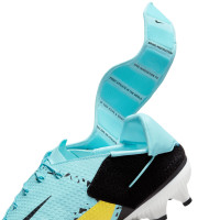 Nike Phantom Academy GT2 FlyEase Gras / Kunstgras Voetbalschoenen (MG) Blauw Zwart Geel