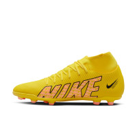 Nike Mercurial Superfly Club 9 Grass/Artificial Grass Football Shoes (MG) Yellow Pink