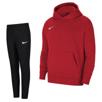 Nike Park 20 Hoodie Fleece Tracksuit Kids Red Black