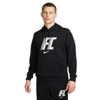 Nike F.C. Hoodie Fleece Black White