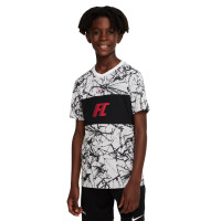 Nike F.C. Kids Football Shirt Light Grey Black Red