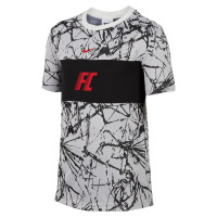 Nike F.C. Kids Football Shirt Light Grey Black Red