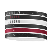 Nike JORDAN Elastic Haarbanden 6-Pack Zwart Rood Wit - KNVBshop.nl