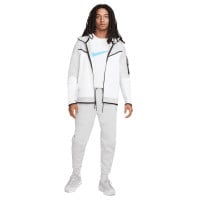 Nike Tech Fleece Tracksuit Light Grey White Blue