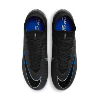 Nike Zoom Mercurial Superfly 9 Elite Iron-Nop Football Shoes (SG) Anti-Clog Black Blue White