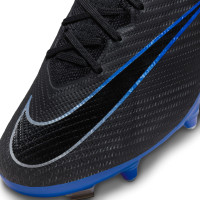 Nike Zoom Mercurial Superfly 9 Elite Iron-Nop Football Shoes (SG) Anti-Clog Black Blue White