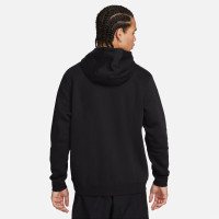 Nike Sportswear Fleece Tracksuit Hooded Black White Grey