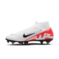 Nike Zoom Mercurial Superfly Academy 9 Iron-NOP Football Shoes (SG) Anti-Clog White Bright Red Black