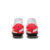 Nike Zoom Mercurial Superfly Academy 9 Iron-NOP Football Shoes (SG) Anti-Clog White Bright Red Black