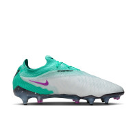 Nike Phantom Elite GX IJzeren-Nop Voetbalschoenen (SG) Anti-Clog Turquoise Zwart Paars Wit