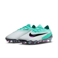 Nike Phantom Elite GX IJzeren-Nop Voetbalschoenen (SG) Anti-Clog Turquoise Zwart Paars Wit