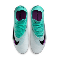 Nike Phantom Elite GX IJzeren-Nop Voetbalschoenen (SG) Anti-Clog Turquoise Zwart Paars Wit