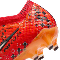 Nike Zoom Mercurial Vapor Elite 15 MDS Kunstgras Voetbalschoenen (AG) Felrood Oranje Zwart Wit