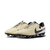 Nike Tiempo Legend 10 Academy IJzeren-Nop Voetbalschoenen (SG) Anti-Clog Geel Wit Zwart