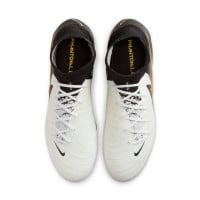 Nike Phantom Luna II Pro Gras Football Shoes (FG) Black Off-White Gold