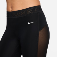 Nike Pro 7/8 Women's Mid-Height Sports Leggings Black White