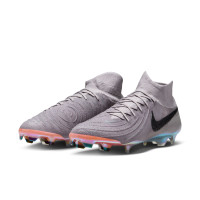 Nike Phantom Luna Elite II Gras Voetbalschoenen (FG) Grijs Zwart Roze