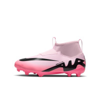 Nike Zoom Mercurial Superfly 9 Academy Laceless Grass/Artificial Grass Football Shoes (MG) Kids Light Pink Hot Pink Black