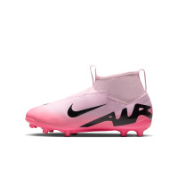 Nike Zoom Mercurial Superfly 9 Academy Laceless Grass/Artificial Grass Football Shoes (MG) Kids Light Pink Hot Pink Black