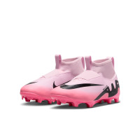 Nike Zoom Mercurial Superfly 9 Academy Laceless Grass/Artificial Grass Football Shoes (MG) Kids Light Pink Hot Pink Black