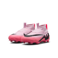 Nike Zoom Mercurial Superfly Pro 9 Gras Voetbalschoenen (FG) Kids Lichtroze Felroze Zwart