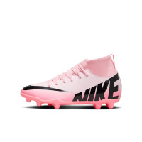 Nike Mercurial Superfly Club 9 Grass/Artificial Grass Football Shoes (MG) Kids Light Pink Black