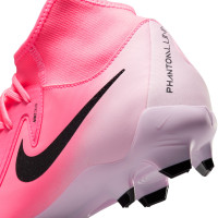 Nike Phantom Luna Academy II Grass/Artificial Grass Football Shoes (MG) Hot Pink Light Pink Black