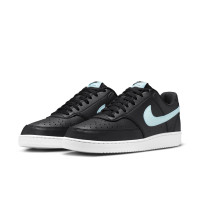 Nike Court Vision Next Nature Sneakers Low Zwart Lichtblauw Wit