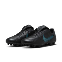 Nike Premier III Gras Voetbalschoenen (FG) Zwart Donkergroen