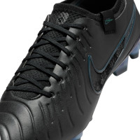 Nike Tiempo Legend Elite 10 Iron Nop Football Shoes (SG) Anti-Clog Black Dark Green