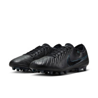 Nike Tiempo Legend Pro 10 Artificial Grass Football Shoes (AG) Black Dark Green