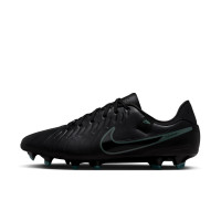 Nike Tiempo Legend Academy 10 Grass/Artificial Grass Football Shoes (MG) Black Dark Green