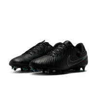 Nike Tiempo Legend Academy 10 Grass/Artificial Grass Football Shoes (MG) Black Dark Green