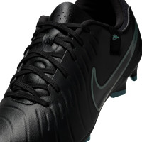 Nike Tiempo Legend Academy 10 Grass/Artificial Grass Football Shoes (MG) Black Dark Green