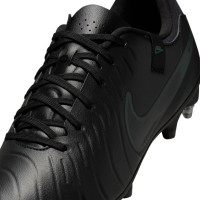 Nike Tiempo Legend Academy 10 Iron Nop Football Shoes (SG) Anti-Clog Black Dark Green