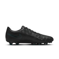 Nike Tiempo Legend Club 10 Grass/Artificial Grass Football Shoes (MG) Black Dark Green